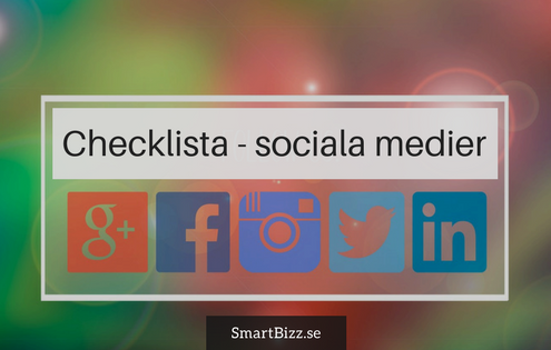 checklista sociala medier