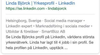Synlighet utanför LinkedIn Linda Björck
