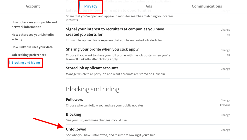 Följ följa följare person LinkedIn