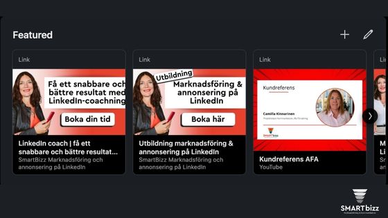 Sektionen utvalt Linkedin profil