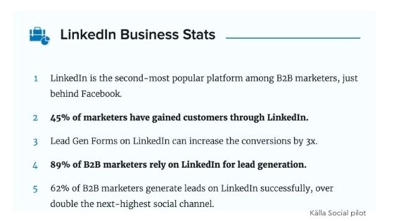 statistik företag LinkedIn