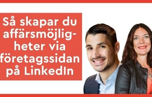 affärsmöjligheter via företagssidan på LinkedIn