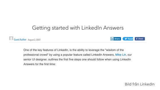 LinkedIn answers