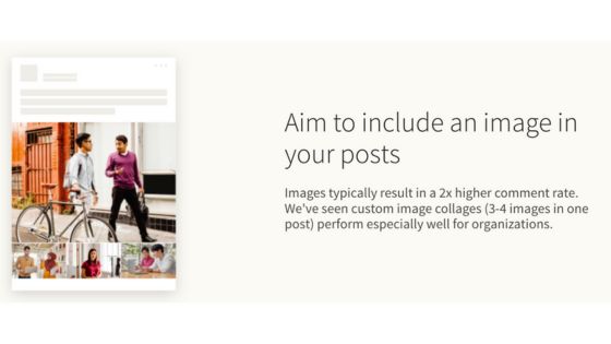bilder på LinkedIn ger fler kommentarer