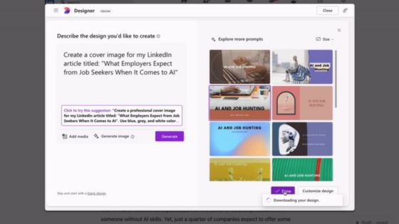 Microsoft designer nyhetsbrev LinkedIn