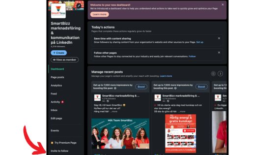 verifiera företag LinkedIn