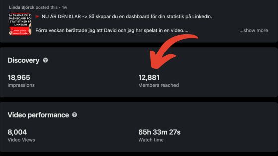 ny statistik linkedin profilen