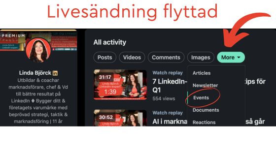 nyheter LinkedIn profilen 2024