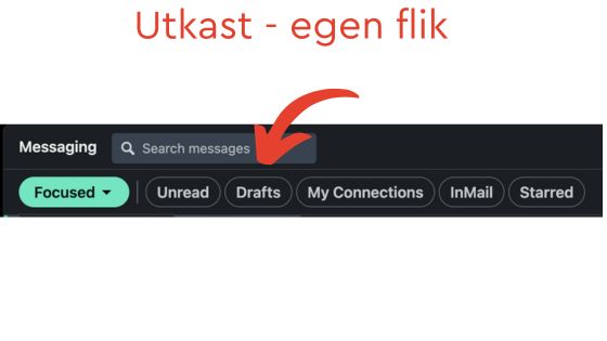 utkast meddelande linkedin