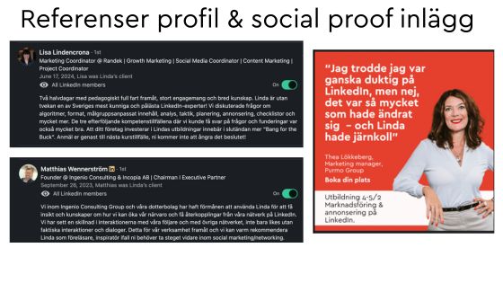 referenser linkedin profil