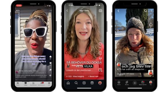 så visas video på LinkedIn