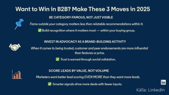 3 tips lyckas marknadsföring linkedin 2025