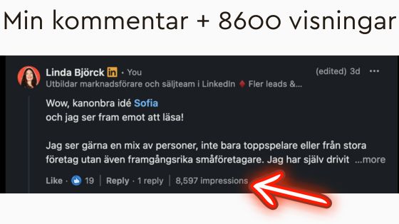 kommentera på LinkedIn
