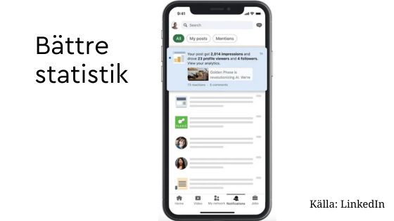 Bättre statistik LinkedIn profil