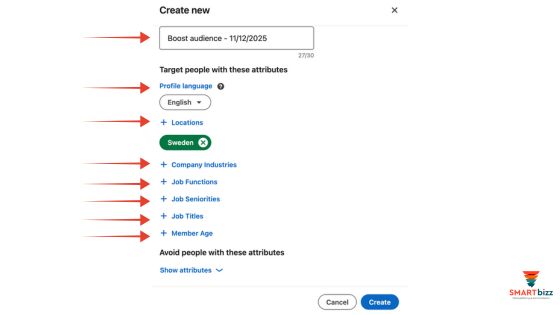 Boosta inlägg på LinkedIn målgrupper