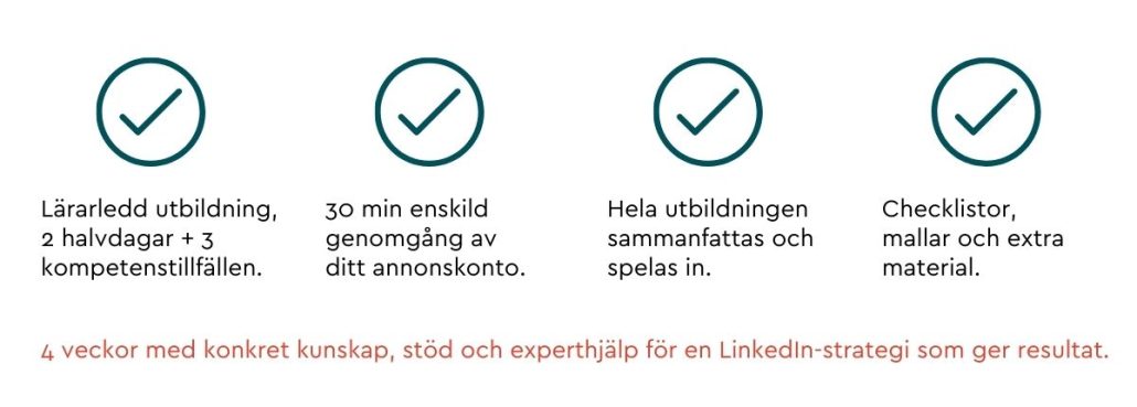 utbildning marknadsföring annonsering Linkedin
