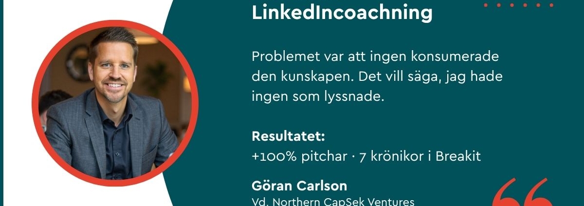 Kundcase Göran Carlson LinkedIncoachning