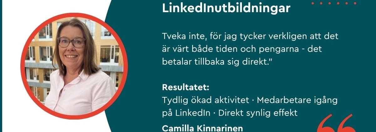 Kundcase LinkedInutbildning Camilla AFA